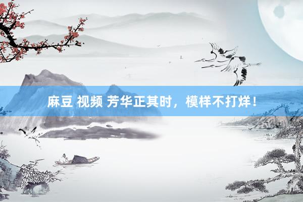 麻豆 视频 芳华正其时，模样不打烊！