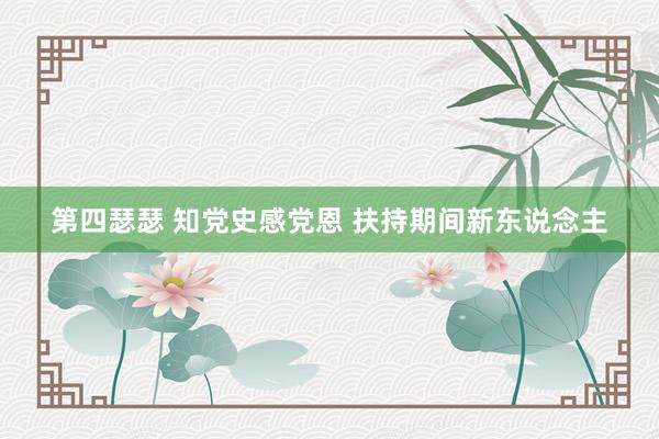 第四瑟瑟 知党史感党恩 扶持期间新东说念主