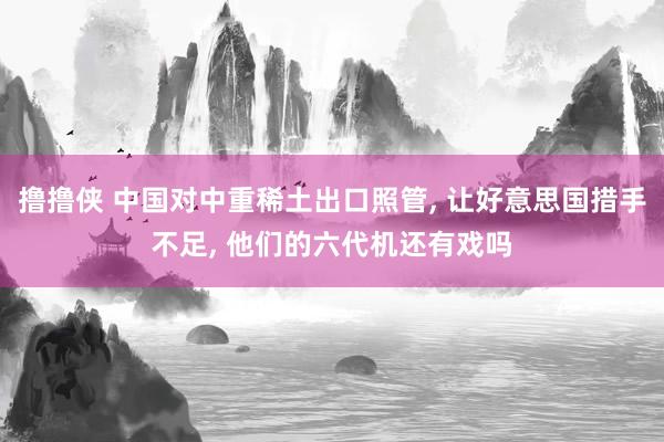 撸撸侠 中国对中重稀土出口照管， 让好意思国措手不足， 他们的六代机还有戏吗