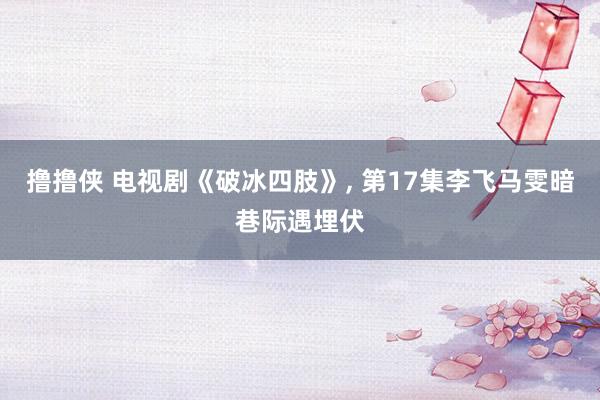 撸撸侠 电视剧《破冰四肢》， 第17集李飞马雯暗巷际遇埋伏